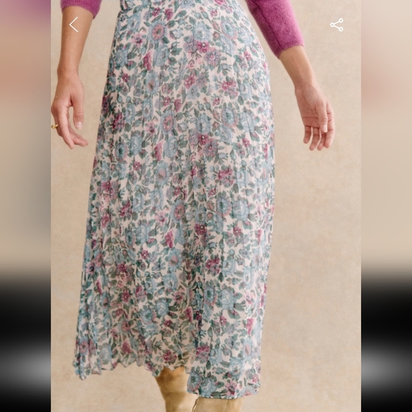 Sezane Dune Skirt - Blue and Pink Floral - Picture 2 of 8